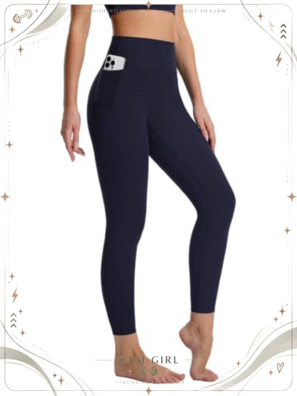 High Waisted Seamless Leggings with Pockets Tummy Control Yoga Pants